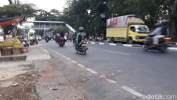 Lokasi tawuran di Pasar Rebo