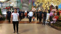 Presiden Jokowi saat tiba di Trans Studio Mini Transmart Bogor Yasmin.