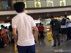 Gempa Lombok 7 SR Bikin Plafon Bandara Ngurah Rai Bali Rusak