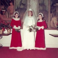 Mungkin sang pengantin terinspirasi dari Sinterklas? Foto: Dok. Bored Panda