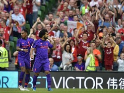 Ini merupakan gol kedua Salah di sepanjang pramusim bersama Liverpool. Foto: Charles McQuillan/Getty Images