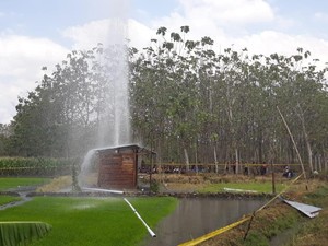 Geger Semburan Air Berpasir Setinggi 30 Meter di Ngawi