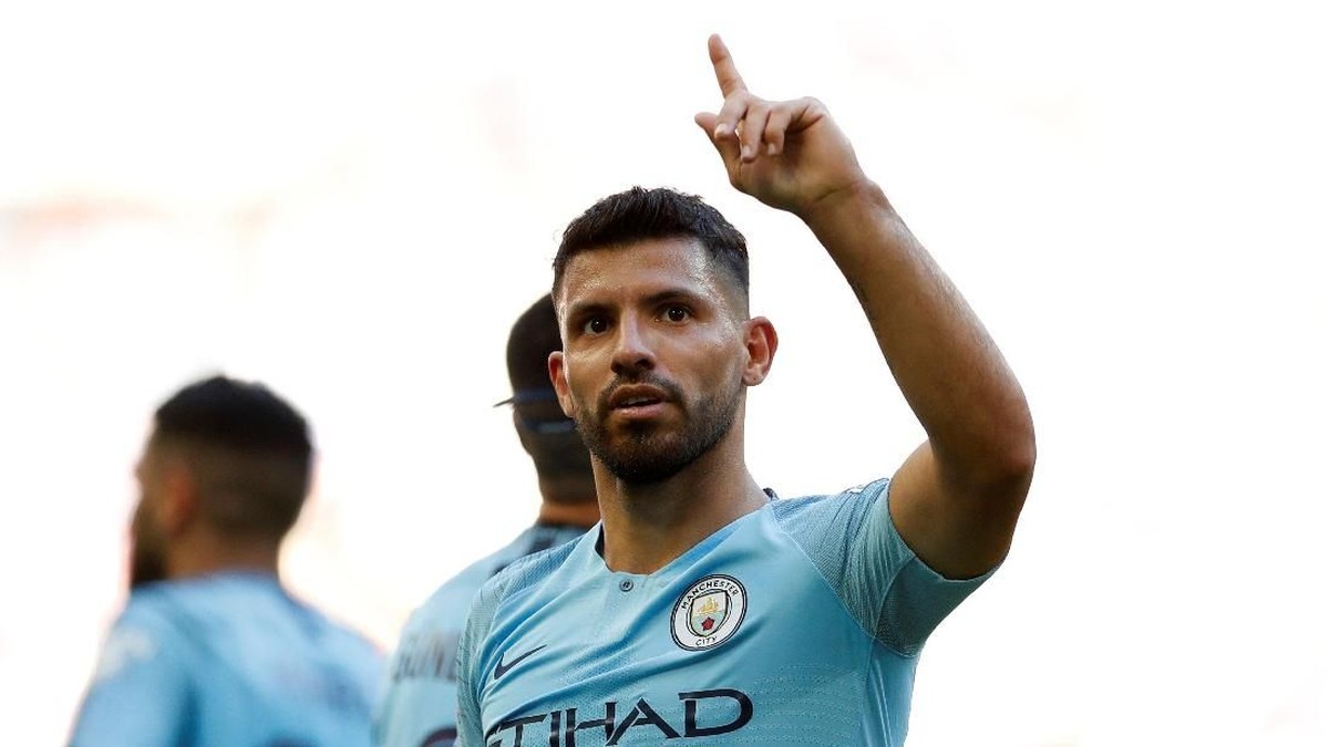 Sergio Aguero perpanjang kontrak dengan Manchester City. (Foto: John Sibley/Reuters)