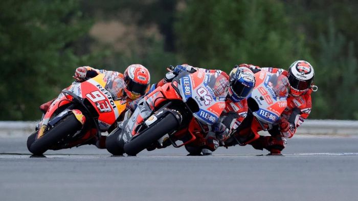 Andrea Dovizioso di MotoGP Republik Ceko 2018. (Foto: David W Cerny/Reuters) Andrea Dovizioso di MotoGP Republik Ceko 2018. (Foto: David W Cerny/Reuters)
