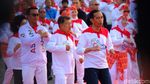 Potret Asyiknya Jokowi-JK Saat Senam Poco-poco di Monas