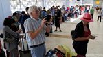 Antrean Wisatawan yang akan Tinggalkan Lombok
