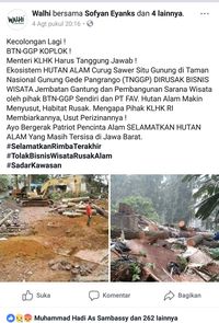 Walhi Jabar Kecam Pembangunan Jembatan Gantung Situgunung