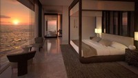 Suite bawah laut ini dapat menampung hingga sembilan tamu. Istimewa/Conrad Hotels & Resorts.