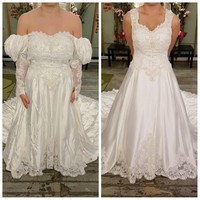 Contoh modifikasi gaun pengantin jadul yang dibuat jadi lebih cantik. Foto: Instagram Thegildedthimble