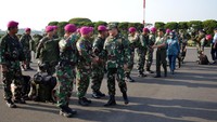 Dalam rangka membantu penanganan bencana gempa Lombok, Korps Marinir mengirim pasukan sebanyak 200 personel tergabung dalam Satgas Pasukan Reaksi Cepat Penanggulangan Bencana (PRCPB) Marinir. Istimewa/Dok. Dispen Kormar.