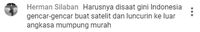 Komentar Netizen di Peluncuran Satelit Merah Putih