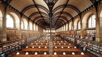 Foto: Sainte Genevieve Library merupakan perpustakaan umum yang berada di Paris dengan koleksi dokumennya mencapai 2 juta. (Bibliotheque Sainte-Genevieve)