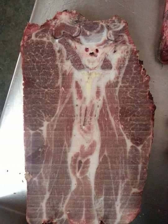 lemak daging bentuk iblis