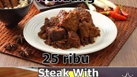 Mau makan rendang rasa Barat? Coba saja Steak With Padang Spicy Sauce yang satu ini. Foto: Istimewa