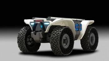 Honda 3E-D18 merupakan all terrain vehicles (ATV) berbasis AI yang dapat digunakan untuk membawa barang dan mengangkut barang berat. (Foto: Honda)