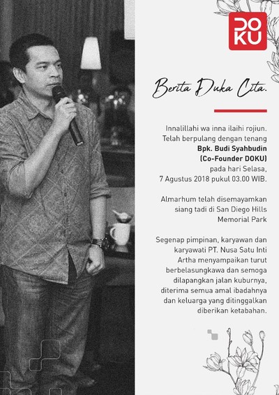 Foto: Budi Syahbudin, Pendiri Doku Meninggal Dunia Foto: Budi Syahbudin, Pendiri Doku Meninggal Dunia