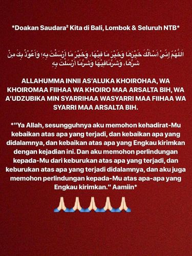Lombok Masih Waspada Gempa, Mulan Jameela Kirim Doa