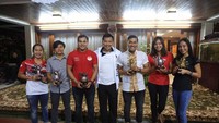 Tak lupa dalam kesempatan ini, Ia juga mengajak semua atlet yang hadir ikut mendoakan keselamatan dan memohonkan perlindungan dari Tuhan Yang Maha Kuasa bagi warga Lombok dan sekitarnya yang baru saja tertimpa musibah gempa bumi. Pool/Kemenpora.