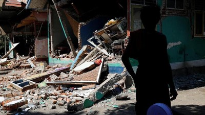 Pamenang yang Porak Poranda Akibat Gempa Lombok