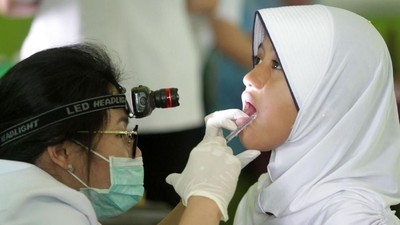 Siswa Mts Negeri 1 Batam Cek Kesehatan Gigi