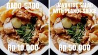 Siapa bilang Indonesia tidak punya salad? Buktinya menu gado-gado ini harganya langsung melonjak tinggi, setelah dirubah namanya menjadi Javanese Salad with Peanut Sauce. Foto: Istimewa