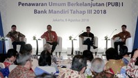 Direktur Treasury & International Banking Bank Mandiri Darmawan Junaidi menjelaskan penerbitan Obligasi ini bertujuan untuk memperkuat struktur pendanaan bank dan ekspansi kredit perusahaan.