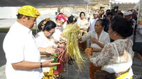 Pantauan di lapangan sejak Rabu (8/8) pagi di areal pelataran Gedung Padestal Patung GWK telah ramai oleh tamu undangan (Nandhang Astika/detikTravel)