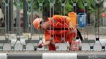 Warna-warni Pagar Pembatas di Jalan Dr Sutomo Jakarta
