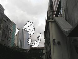 Keren! Doodle Godzilla Beraksi Ini Dibuat Pakai Ponsel