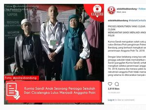 Viral! Anak Penjaga Sekolah di Bandung Jadi Polisi