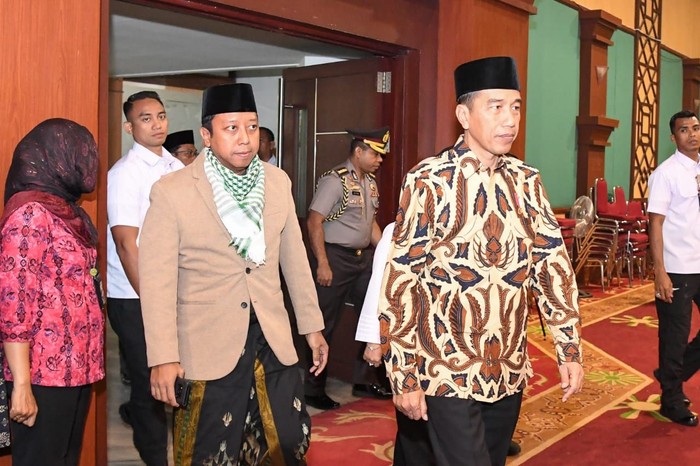 Jokowi dan Rommy Kompak Bicara Islam Moderat di Depan Ulama