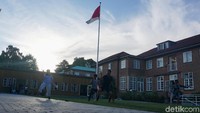 Latihan ini digelar di halaman KBRI Kopenhagen pada Rabu (1/8/2018).