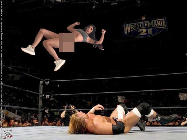 Saat Kim jadi pegulat. Foto: Twitter