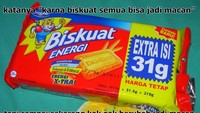 Jangan langsung percaya sama iklan. Mana ada manusia makan biskuit langsung jadi macan. Foto: Istimewa
