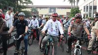 Sambut Asian Games, Menpora Gowes dari PTIK ke Monas