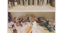 Ulah iseng sang keponakan yang melepas semua kemasan dari makanan kaleng, membuat netizen ini kepusingan menentukan isi dari makanan kaleng tersebut. Foto: Istimewa