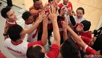 Para atlet sangat semringah saat kemenpora mau menyambangi persiapan Timnas squash.
