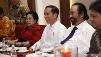 Mereka yang hadir adalah Ketum PDIP Megawati Soekarnoputri, Ketum Golkar Airlangga Hartarto, Ketum NasDem Suryo Paloh, Ketum PKB Muhaimin Iskandar, Ketum PPP Romahurmuziy (Rommy), Ketum Perindo Hary Tanoe, Ketum PSI Grace Natalie, Ketum Hanura Oesman Sapta Odang, dan Ketum PKPI Diaz Hendropriyono.