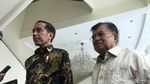 Senyum Jokowi Usai Bahas Pilpres dengan JK