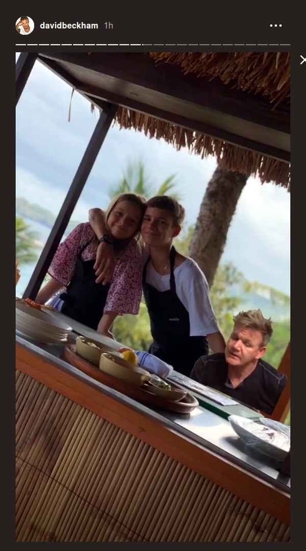 Foto: Pemilik kostum nomor 7 ini juga mengunggah momen saat anaknya, Romeo dan Harper belajar masak-masak. Beckham juga sempat mengunggah beberapa foto sayur mayur, bumbu-bumbu, serta bahan makanan dari daun mint, tarragona sampai Thai basil. (David Beckham/Instagram)