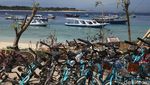 Kerusakan Akibat Gempa di Gili Trawangan