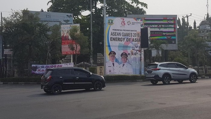 Duh! Spanduk Promosi Milik Pemprov Banten Tertulis Asean Games