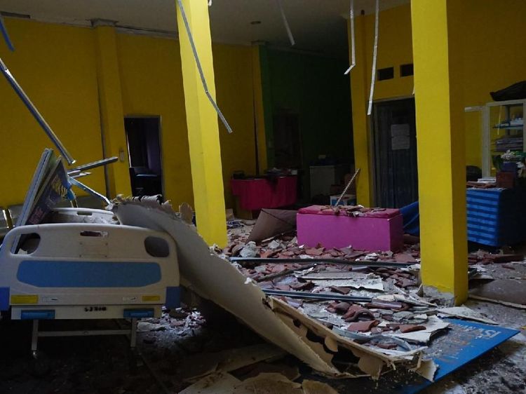 Potret Puskesmas yang Hancur Akibat Gempa Lombok