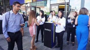 Sejumlah produk baru dikabarkan akan diperkenalkan Samsung.  Foto: Meliyanti Setyorini/detikINET