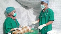 Bayi tersebut lahir dalam keadaan sehat dengan berat badan 2,6 kg dan panjang 45 cm. Istimewa/ Puspen TNI.
