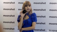 Lisa BLACKPINK saat ditemui di Kasablanka Hall, Jakarta Selatan pada Kamis (9/8).