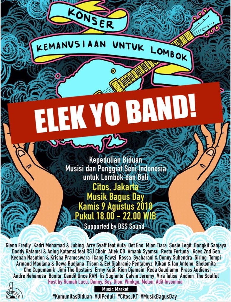 Elek Yo Band Pastikan Terlibat di Konser Kemanusiaan untuk Lombok Elek Yo Band Pastikan Terlibat di Konser Kemanusiaan untuk Lombok