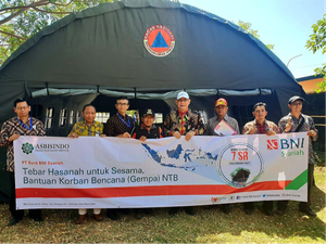 BNI Syariah Lakukan Trauma Healing ke Anak-anak Korban Gempa Lombok