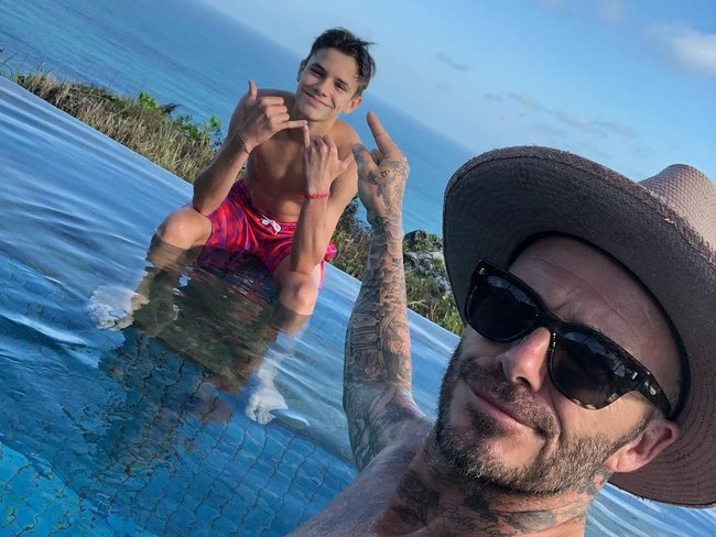 Keluarga Beckham di Bali
