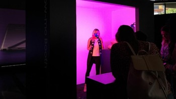 Ada juga booth experience slow-mo. (Foto: detikINET/Meliyanti Setyorini)